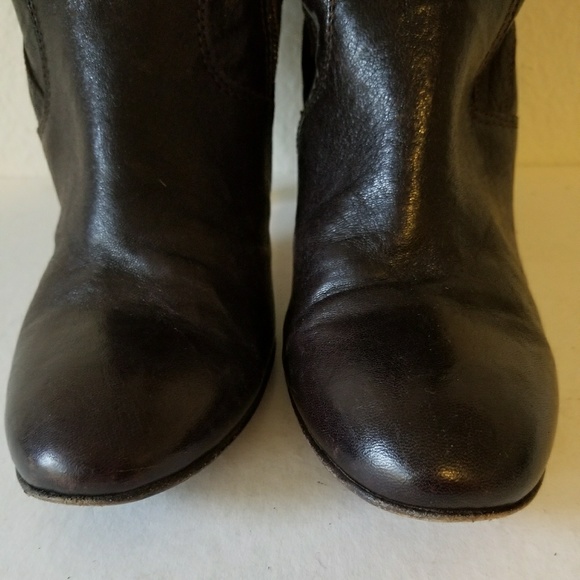 Manas Lea Foscati Womens Brown  High Top Zip Boots - Picture 3 of 8